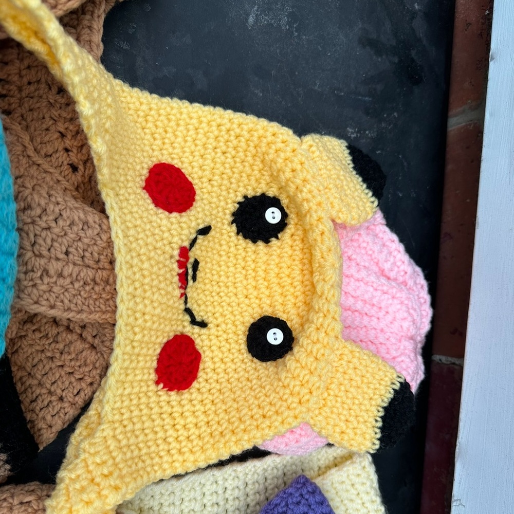 Pikachu crochet hat